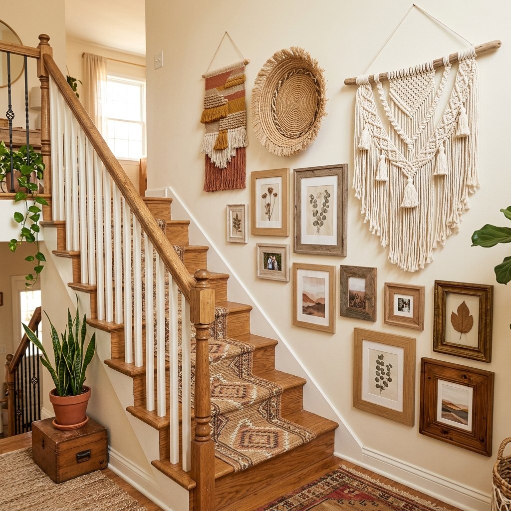 Boho Staircase Wall Ideas