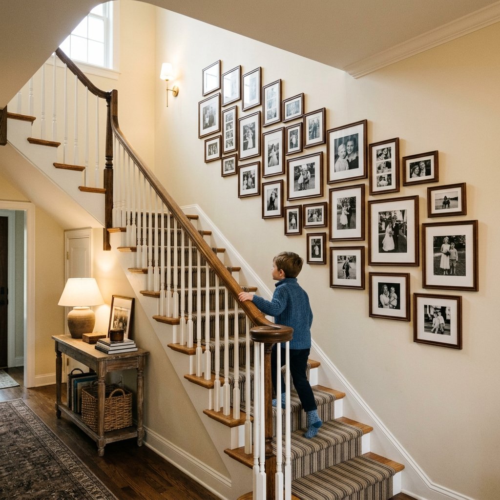 Family Photo Staircase Ideas