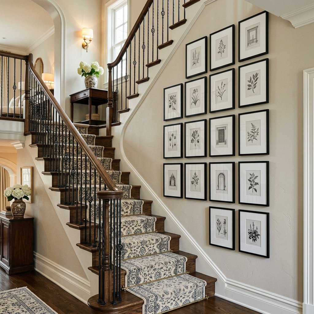 Symmetrical Staircase Wall Ideas
