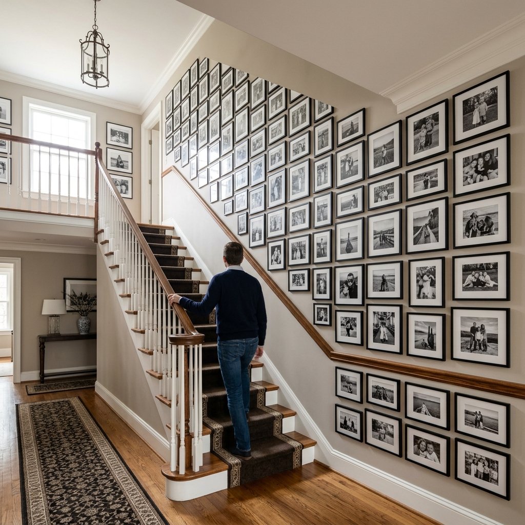Black and White Photo Staircase Ideas
