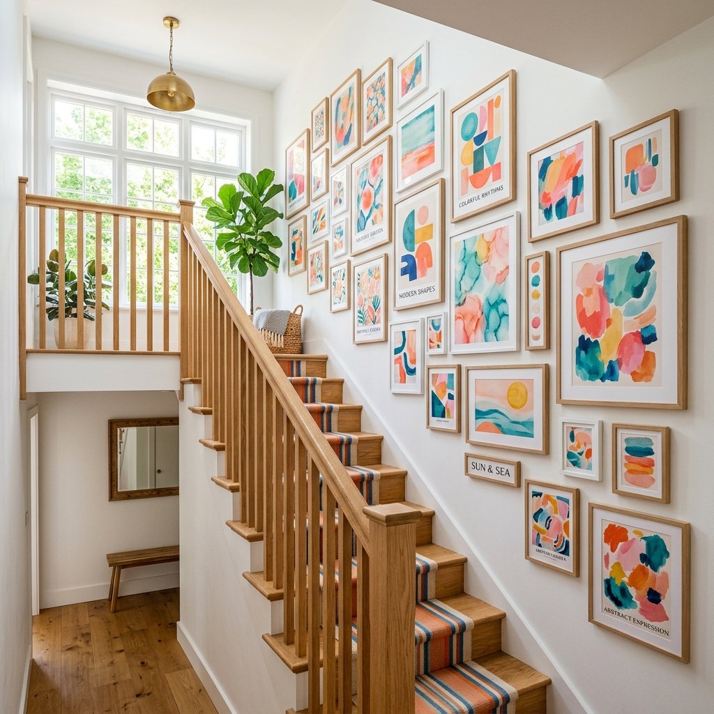 Colorful Staircase Wall Ideas