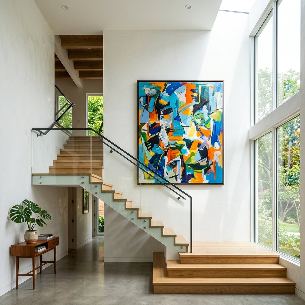 Large Canvas Staircase Wall Ideas