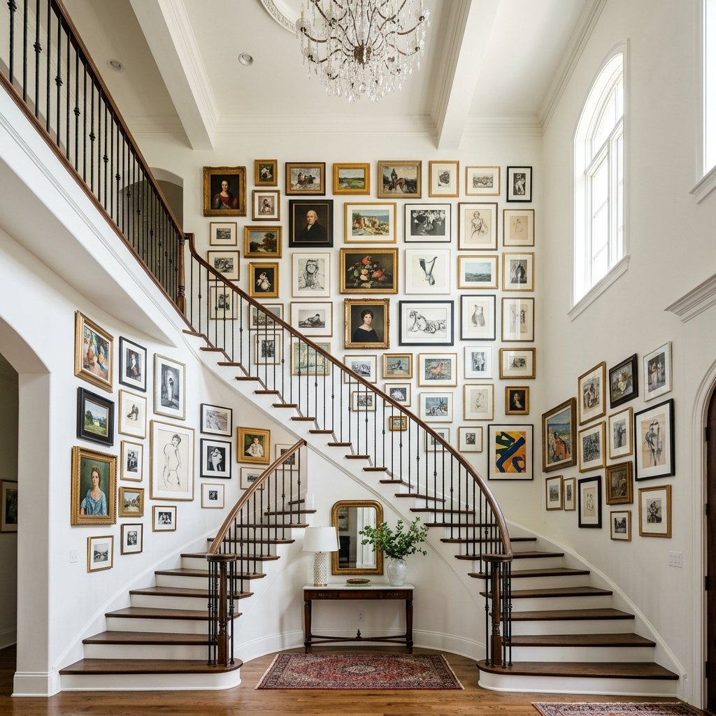 Staircase Wall for High Ceilings Ideas