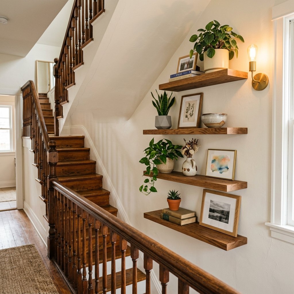 Floating Shelf Staircase Ideas