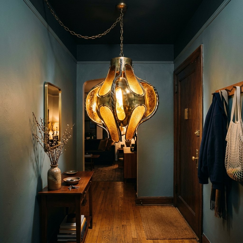 34 Flat Entrance Decor Ideas That Make Tiny Spaces Feel Huge 32 Statement Light Fixture Ideas