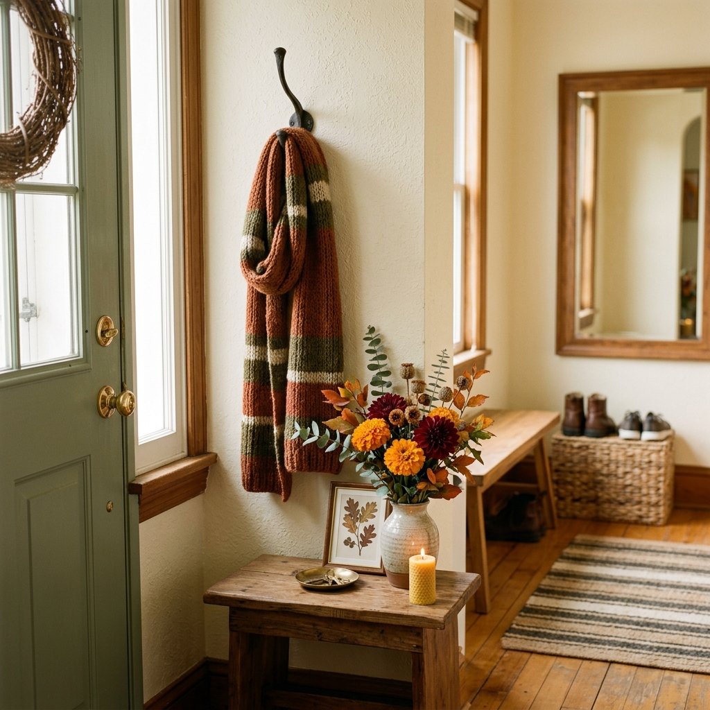 34 Flat Entrance Decor Ideas That Make Tiny Spaces Feel Huge 33 Entryway Seasonal Decor Ideas