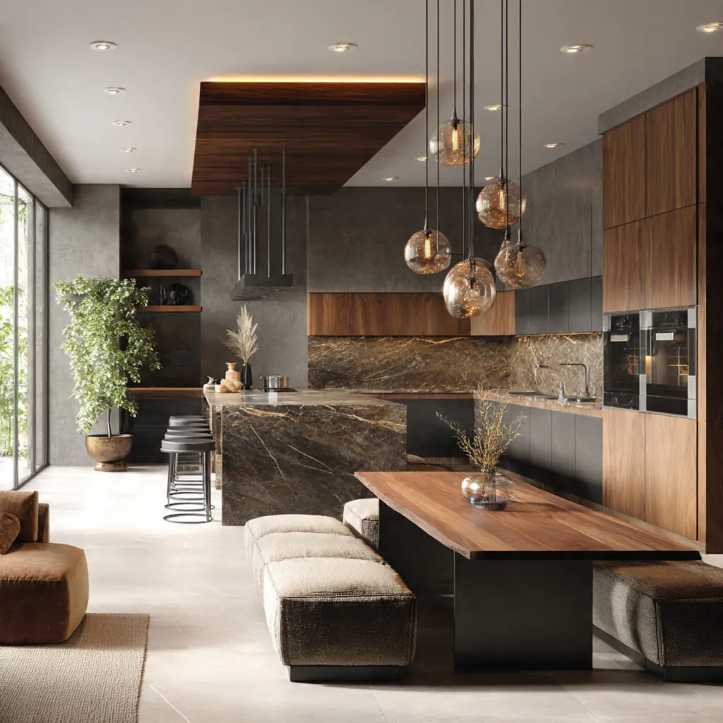 Mixed-Material Open Concept Layout Idea