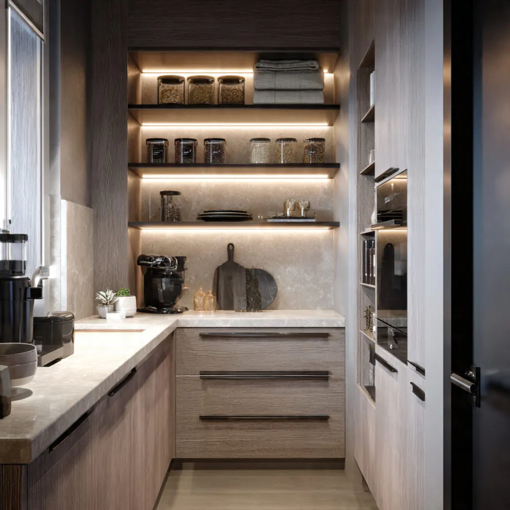 Contemporary small pantry ideas