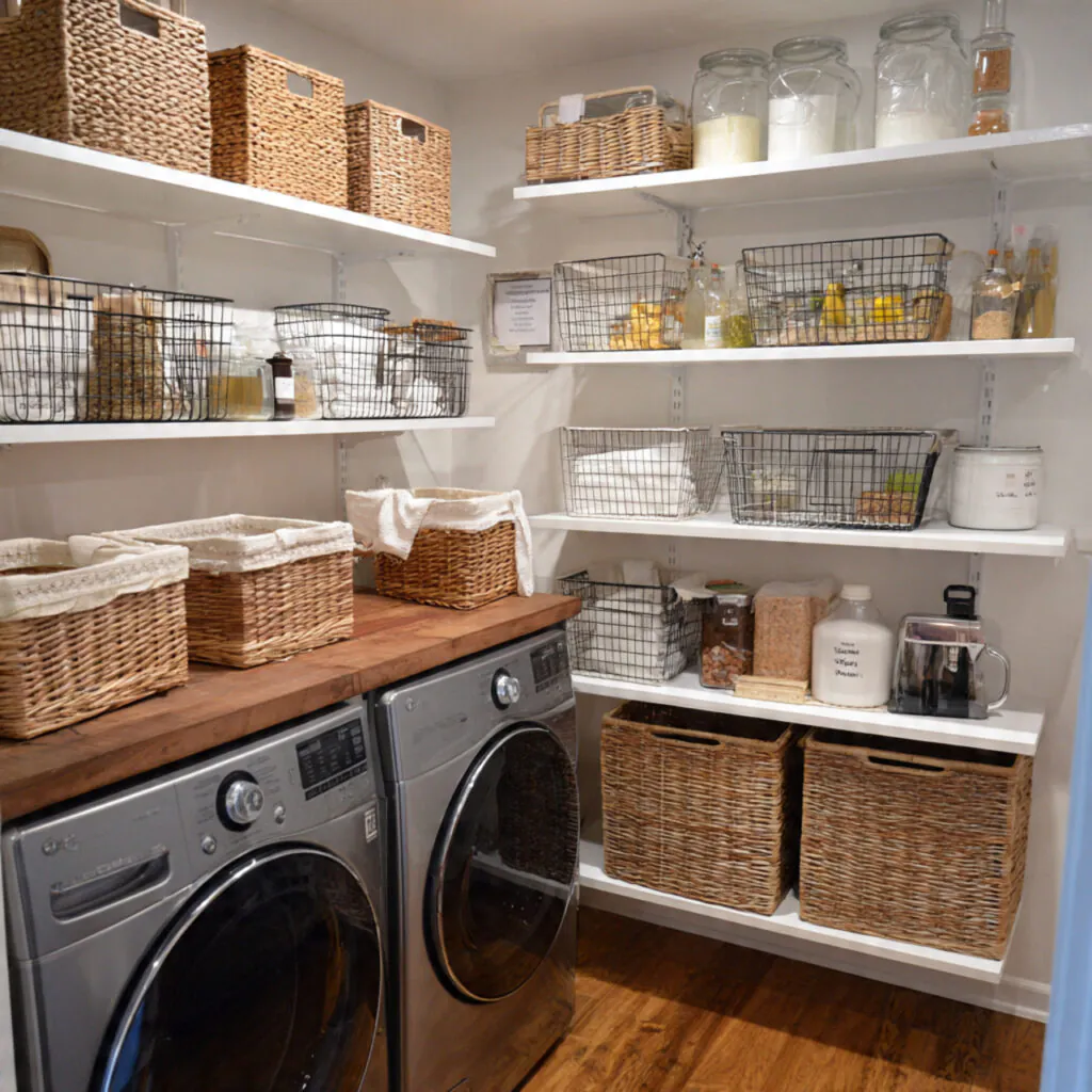 Pantry Closet Conversion Ideas in Laundry Rooms