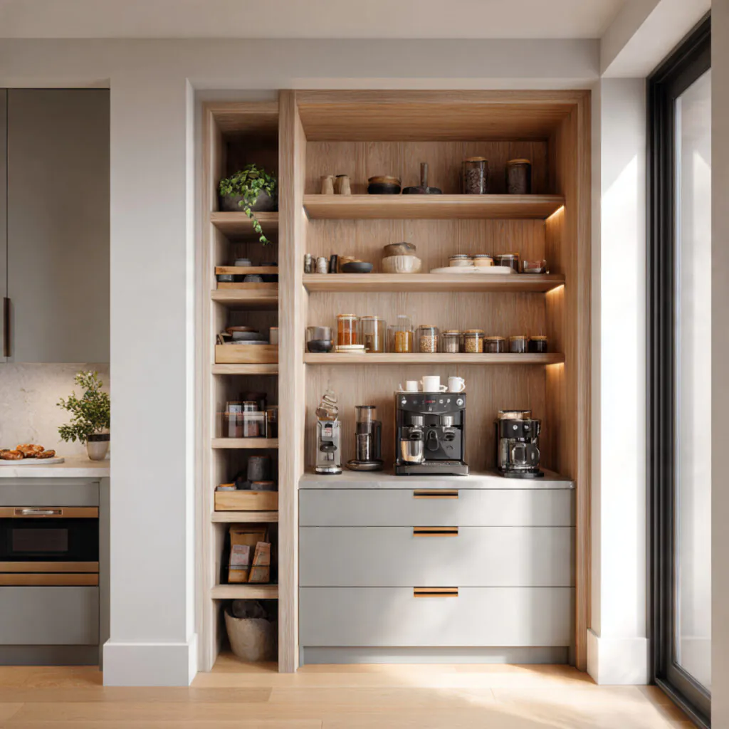 Custom built-in pantry ideas