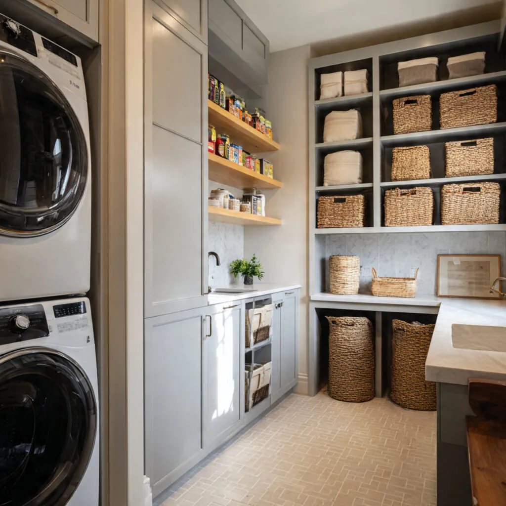 Multi-Zone Pantry and Laundry Room Ideas