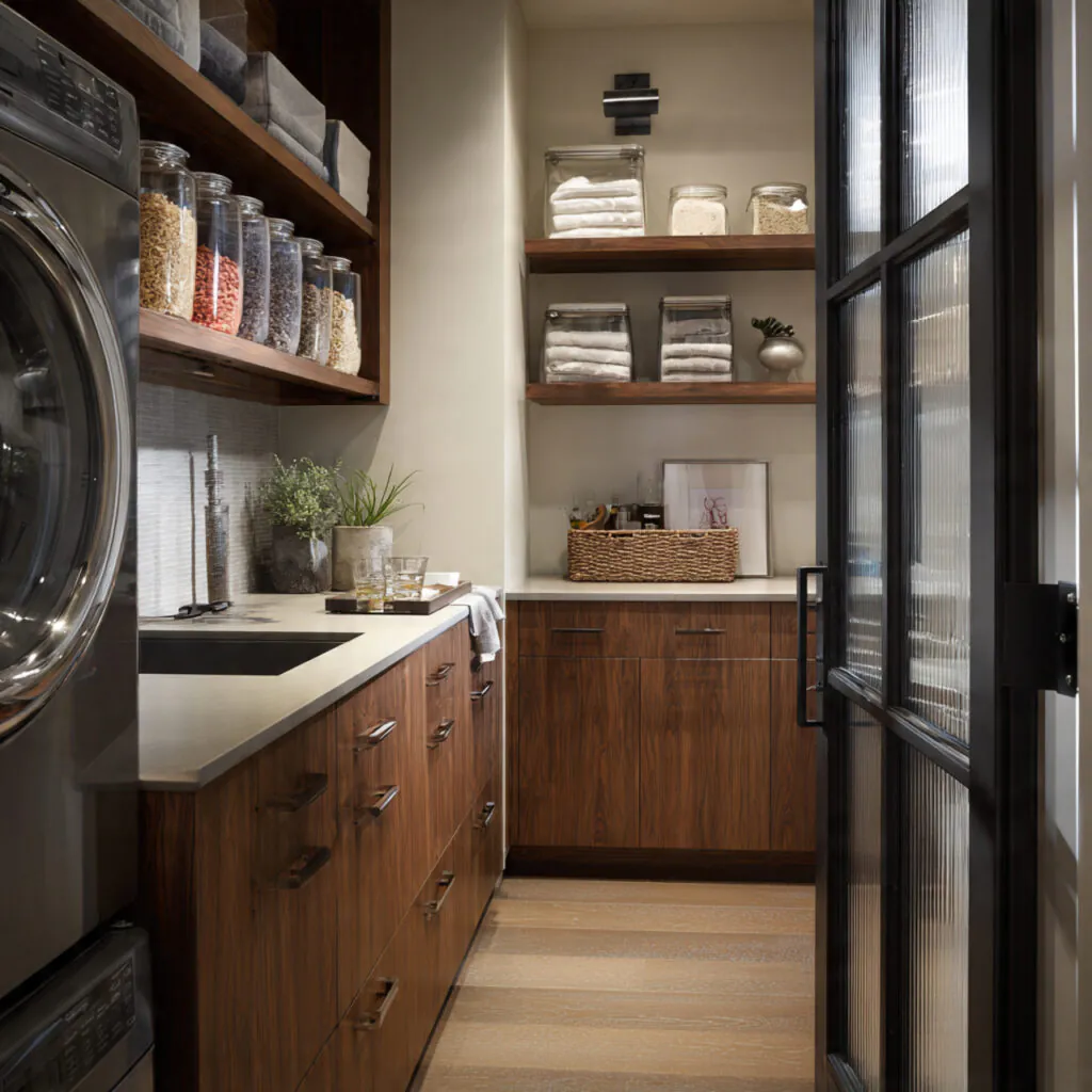 Pantry with Mixed Materials Ideas