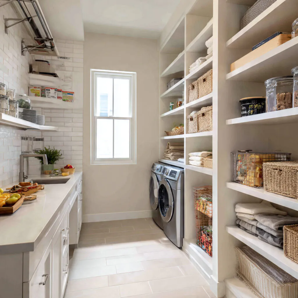 Corner Pantry Ideas for Laundry Rooms