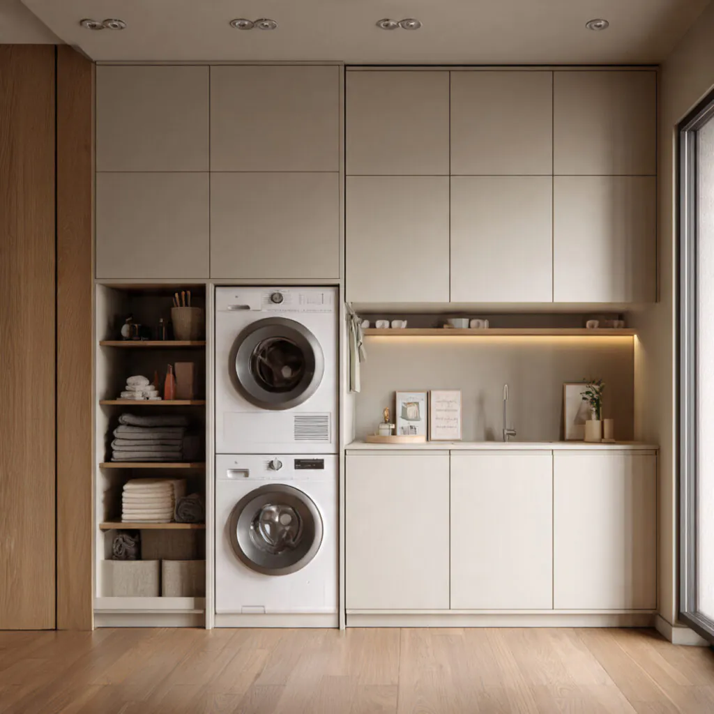 Seamless Pantry Wall Ideas in Laundry Rooms