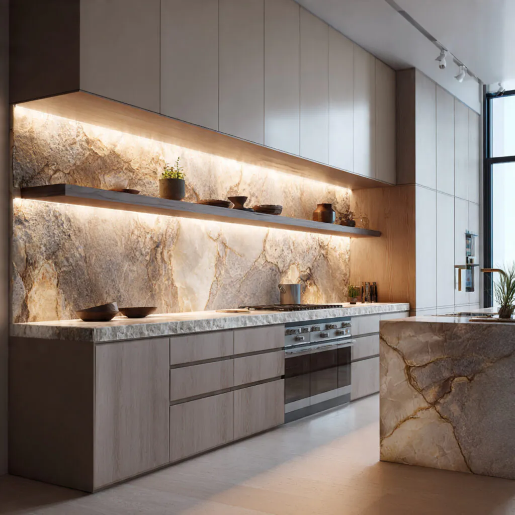 Stone-Centered Cooking Walls