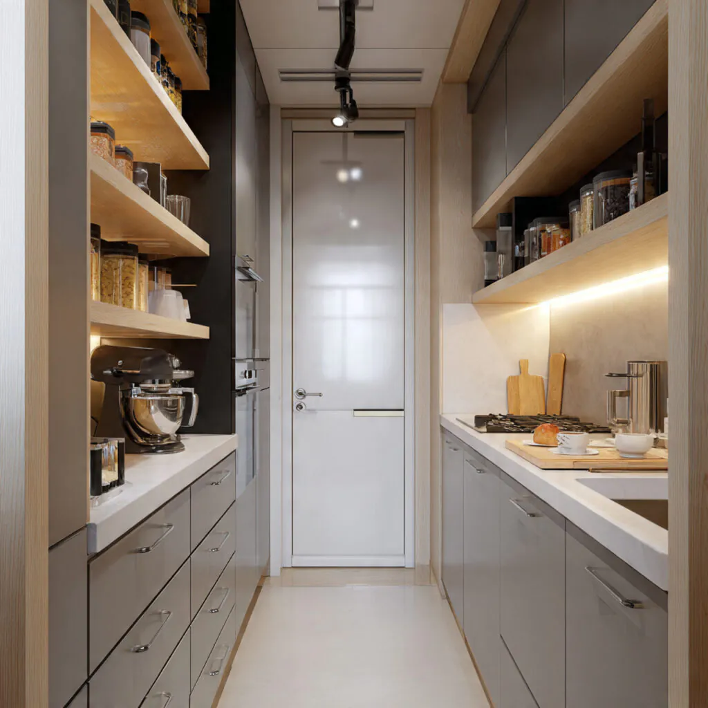 Narrow kitchen pantry ideas