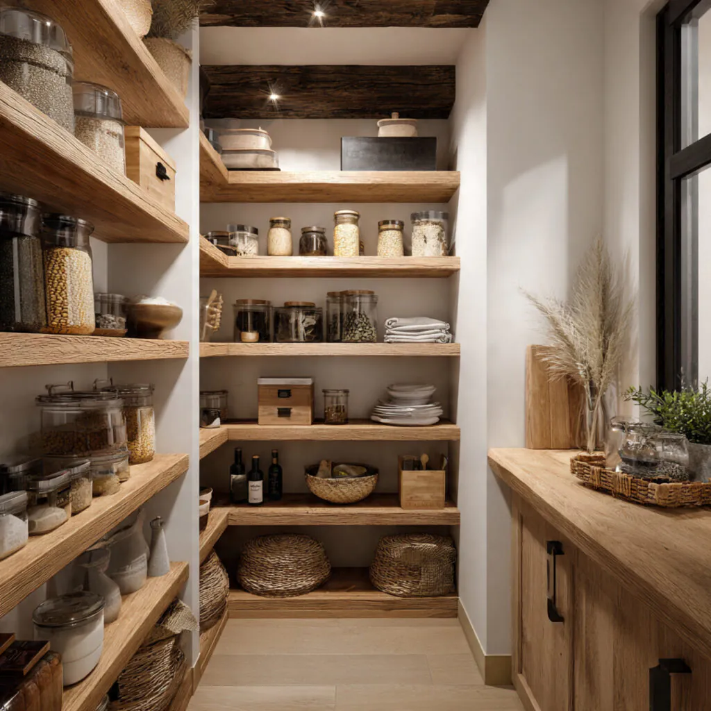 Rustic small pantry ideas