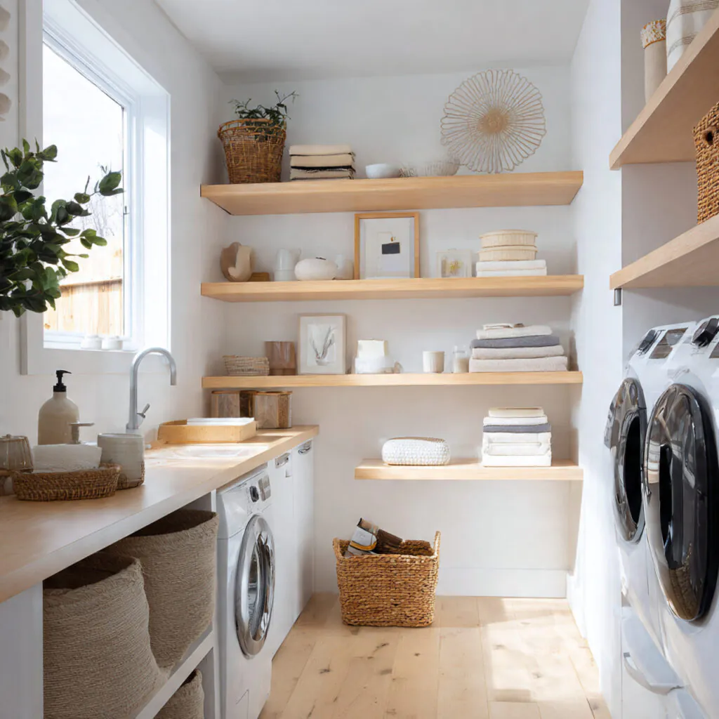 Scandinavian-Style Laundry Pantry Ideas