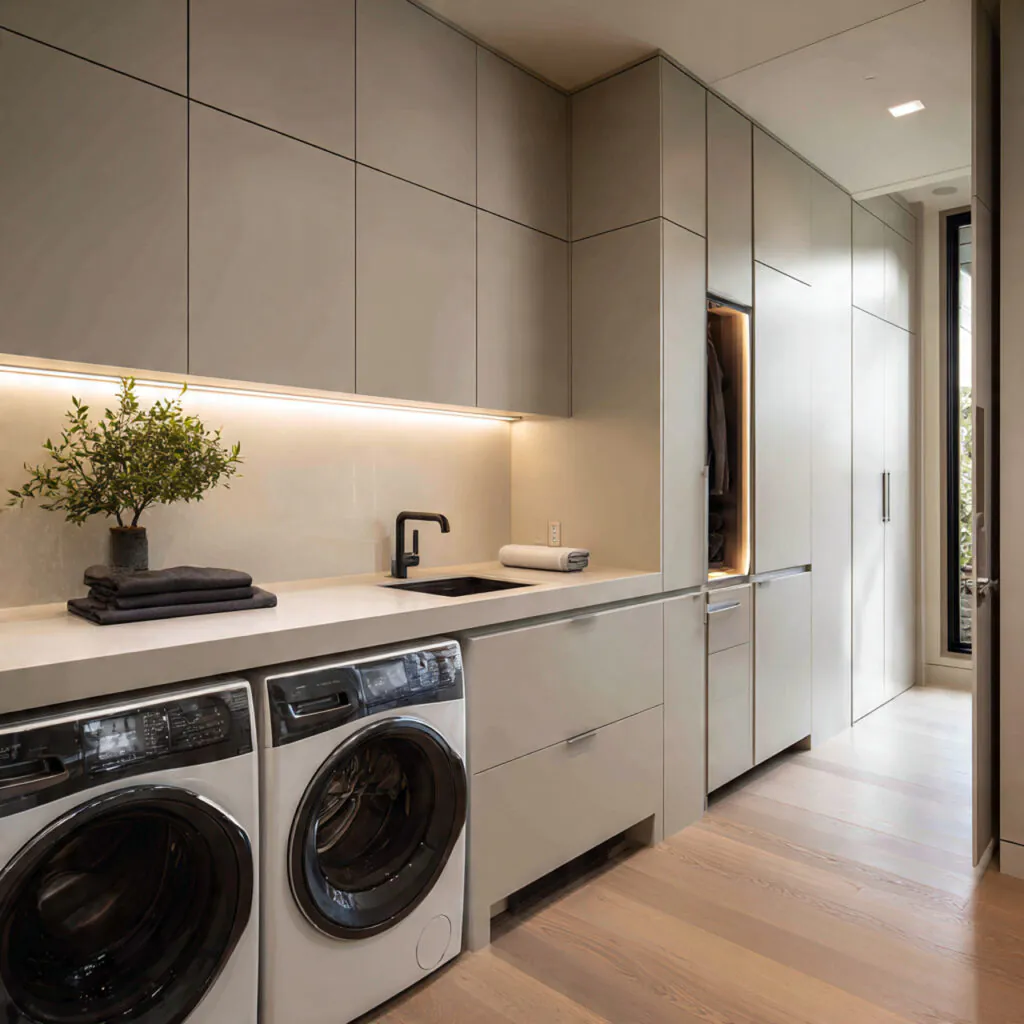 Hidden Pantry Behind Laundry Walls Ideas