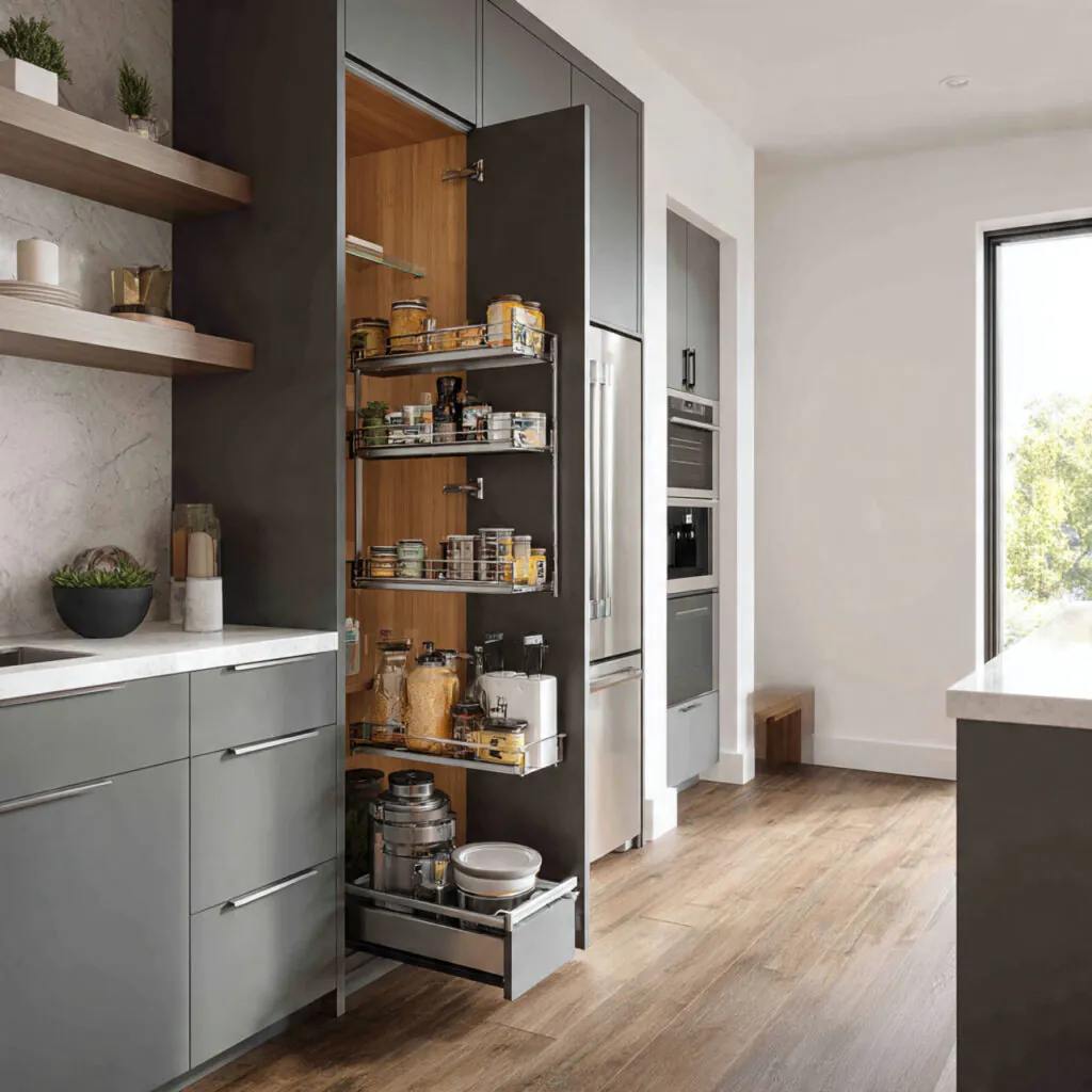 Slim pull-out pantry ideas