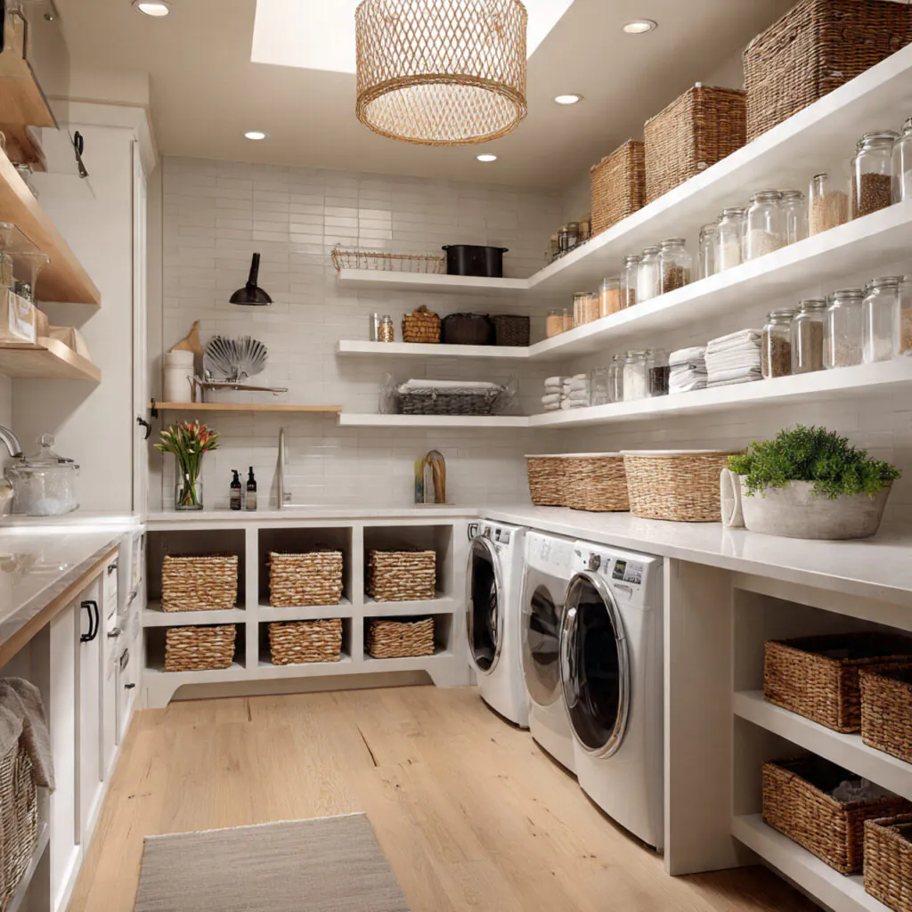 Walk-In Pantry in Laundry Room Ideas