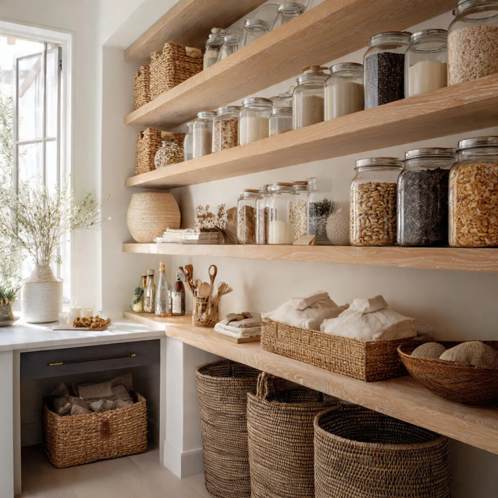 Open Shelving Pantry Ideas for Laundry Rooms