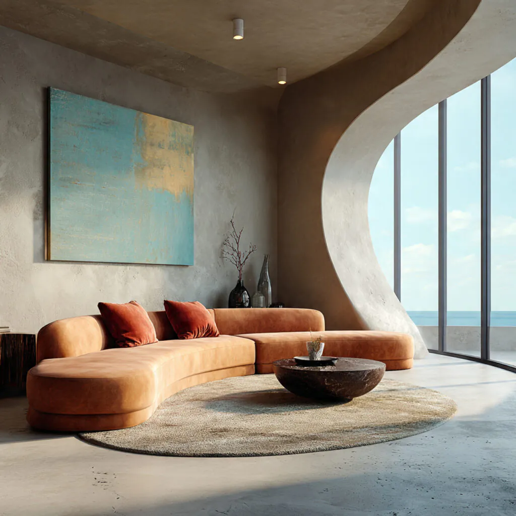Curved Design Living Room Ideas
