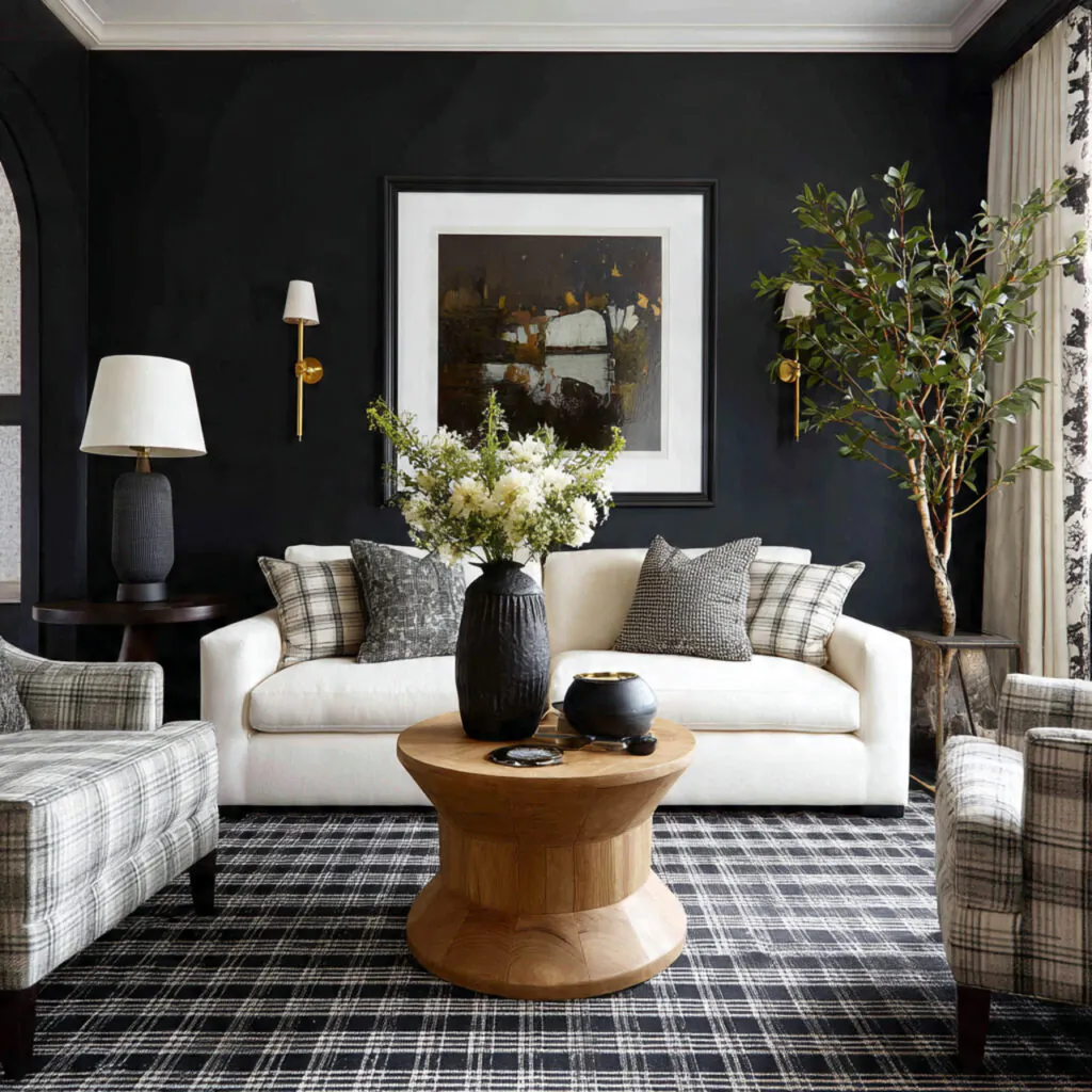 High-Contrast Living Room Ideas