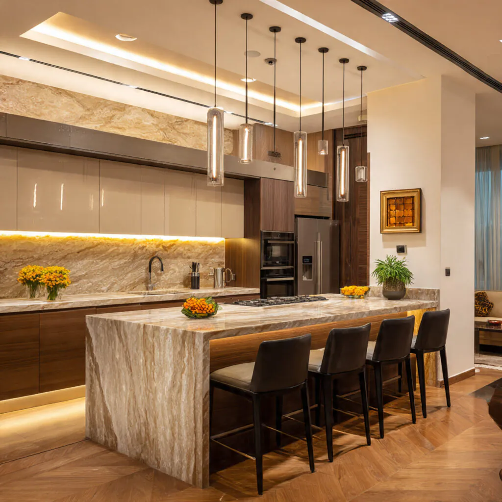 Layered Lighting Arrangement Idea