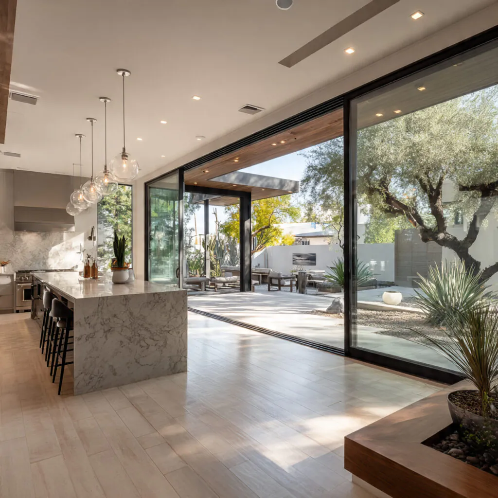Indoor Outdoor Kitchen Flow Idea