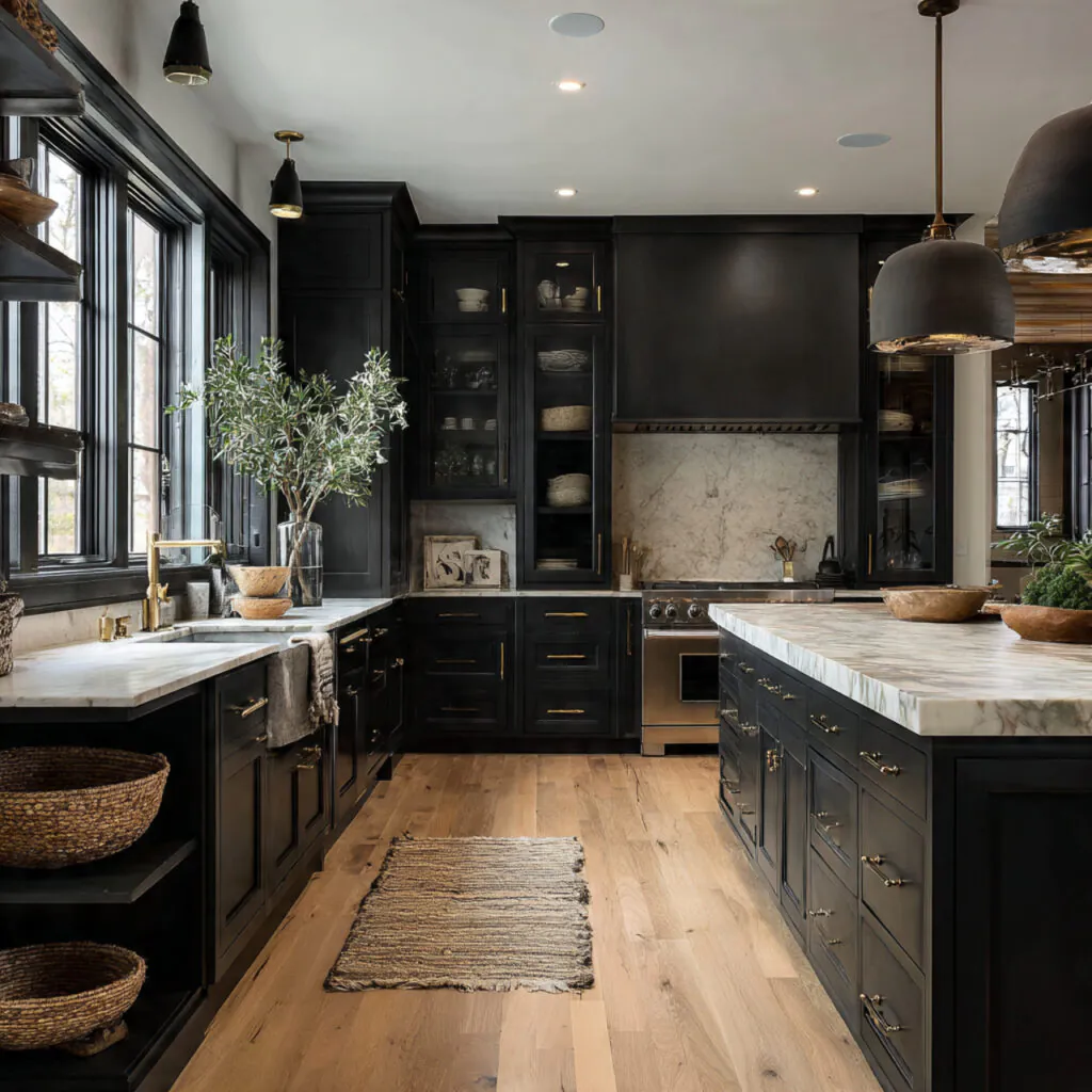 28 Kitchen Cabinets Ideas 2026 to Transform Your Space 2 Matte Black Kitchen Cabinet Ideas
