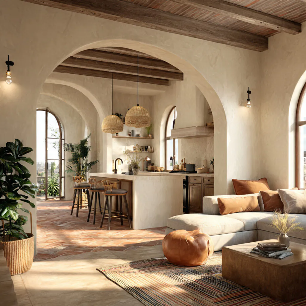 Mediterranean-Influenced Open Living Idea
