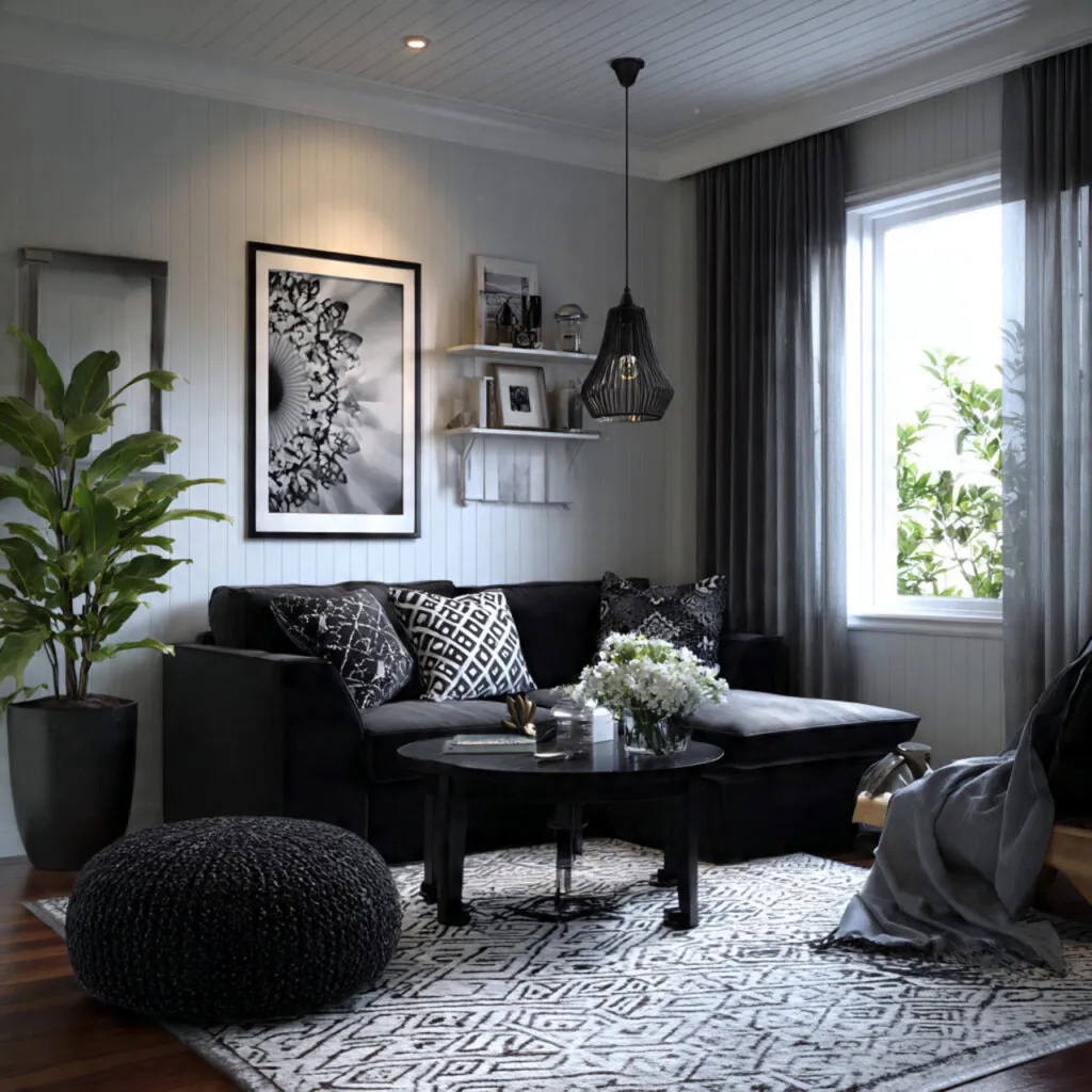 Monochrome Living Room Ideas