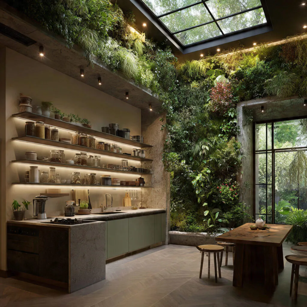 Nature-Connected Indoor Garden Kitchen Ideas