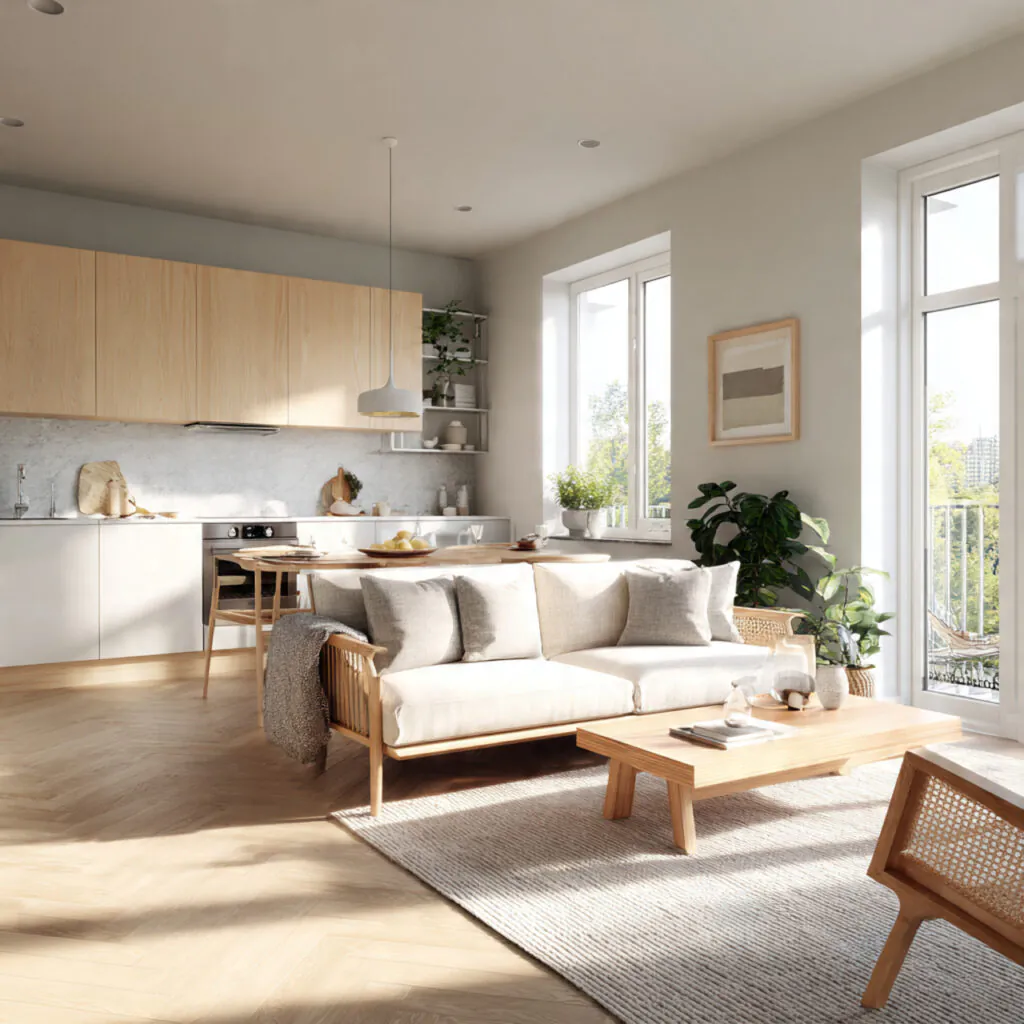 Scandinavian-Style Open Layout Idea