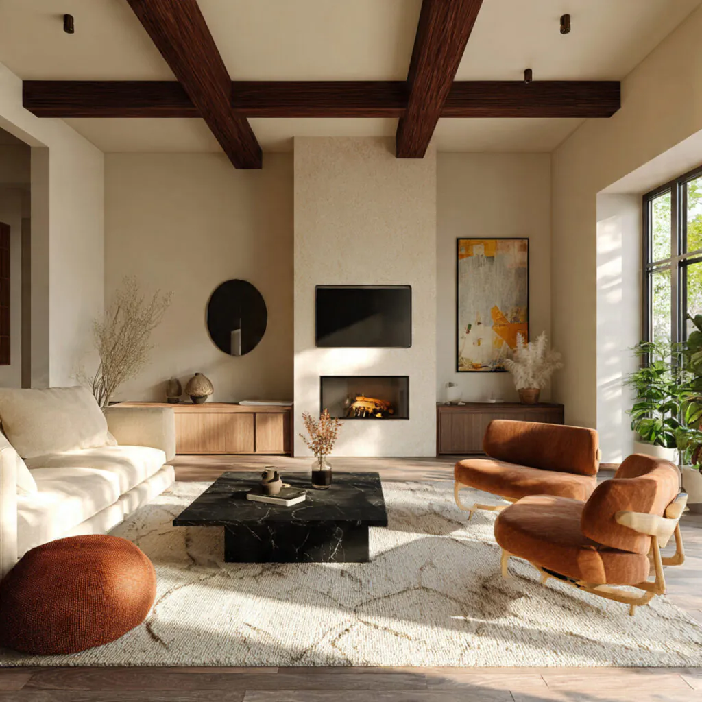 Warm Modern Living Room Ideas