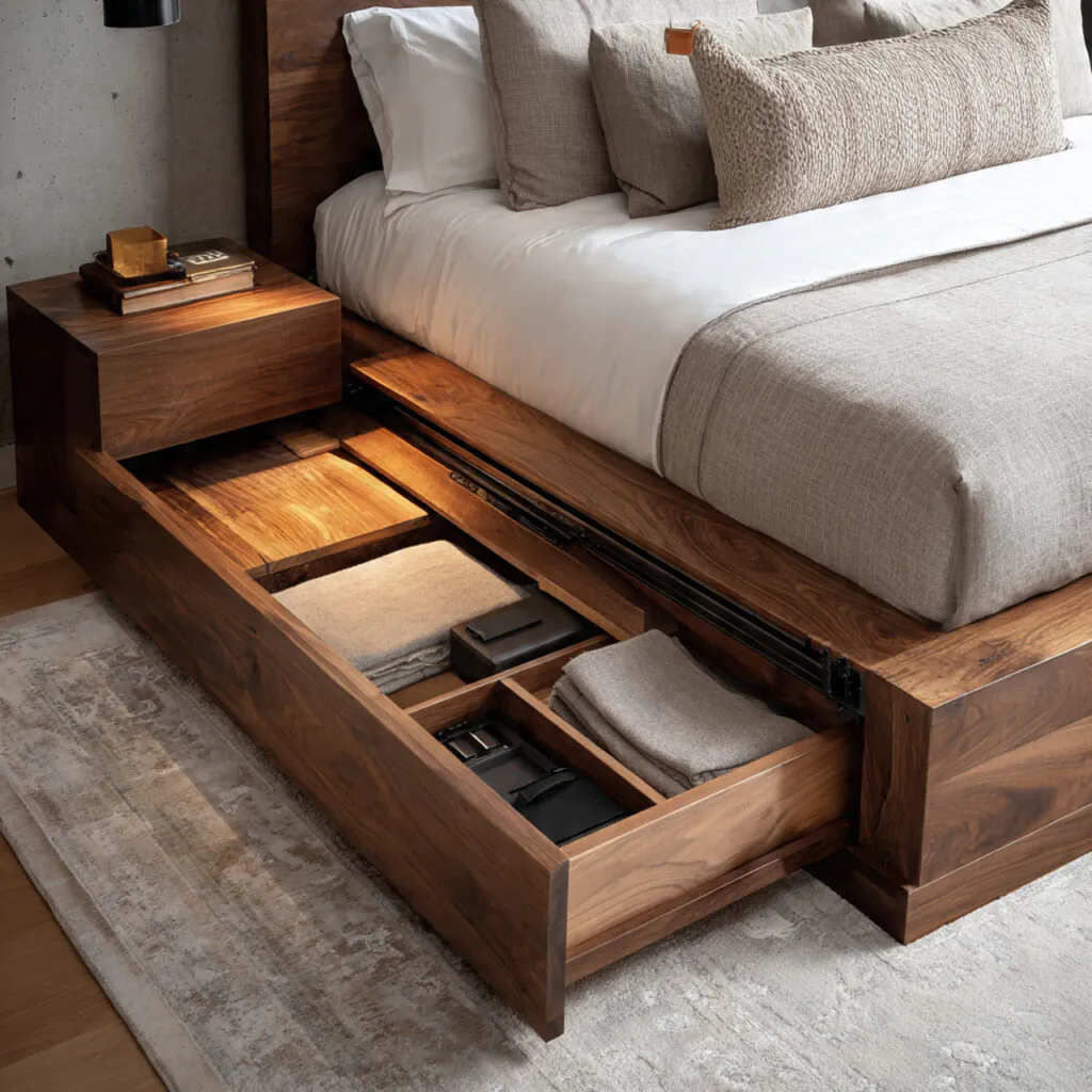 Hidden Motorized Under-Bed Storage