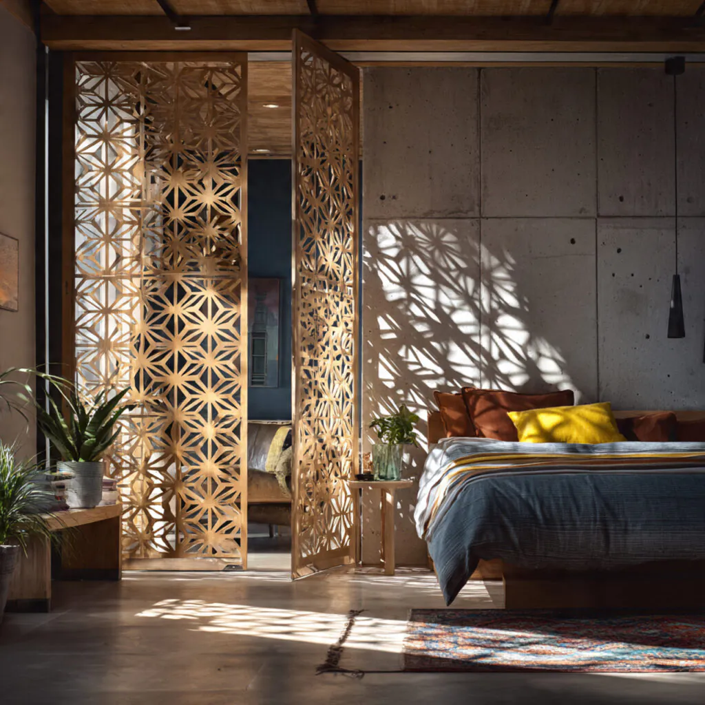 Geometric Cut-Out Room Dividers