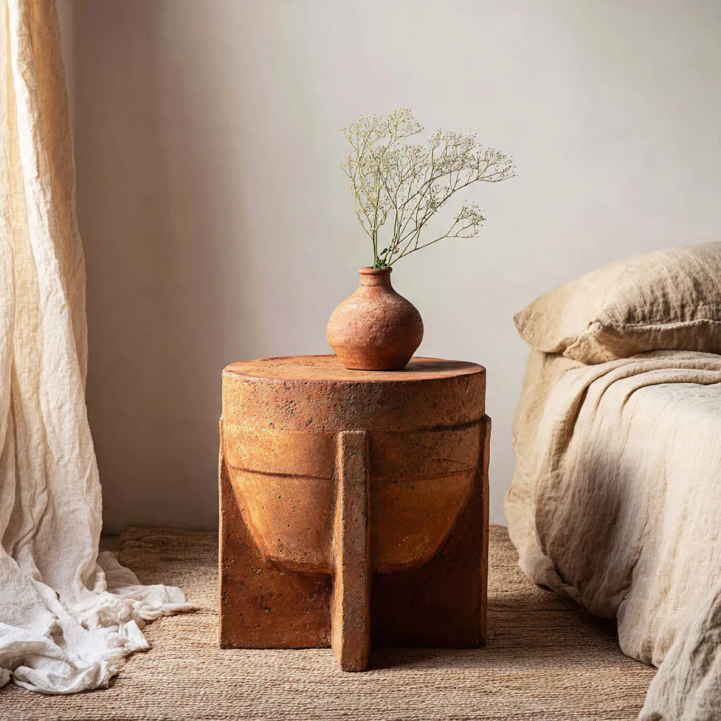 Terracotta Clay Side Tables