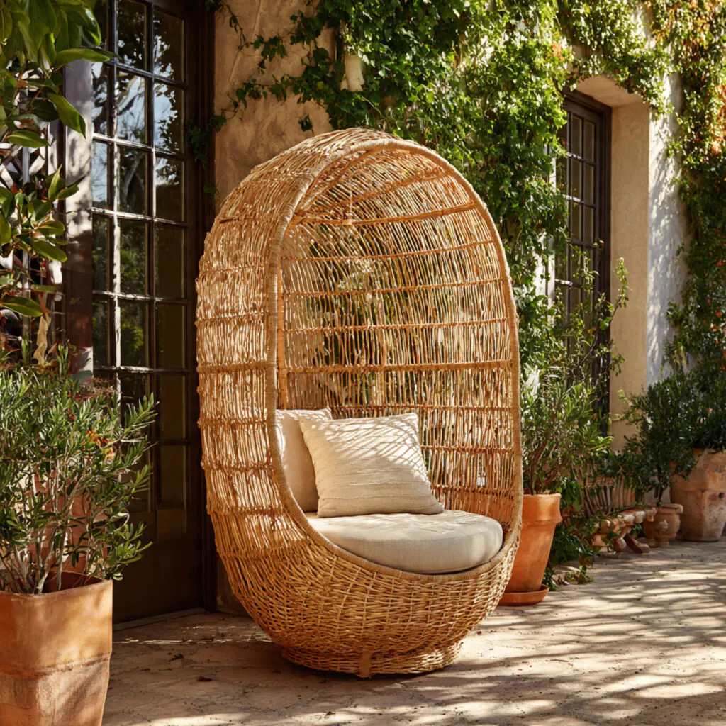 Woven Rattan Privacy Pods
