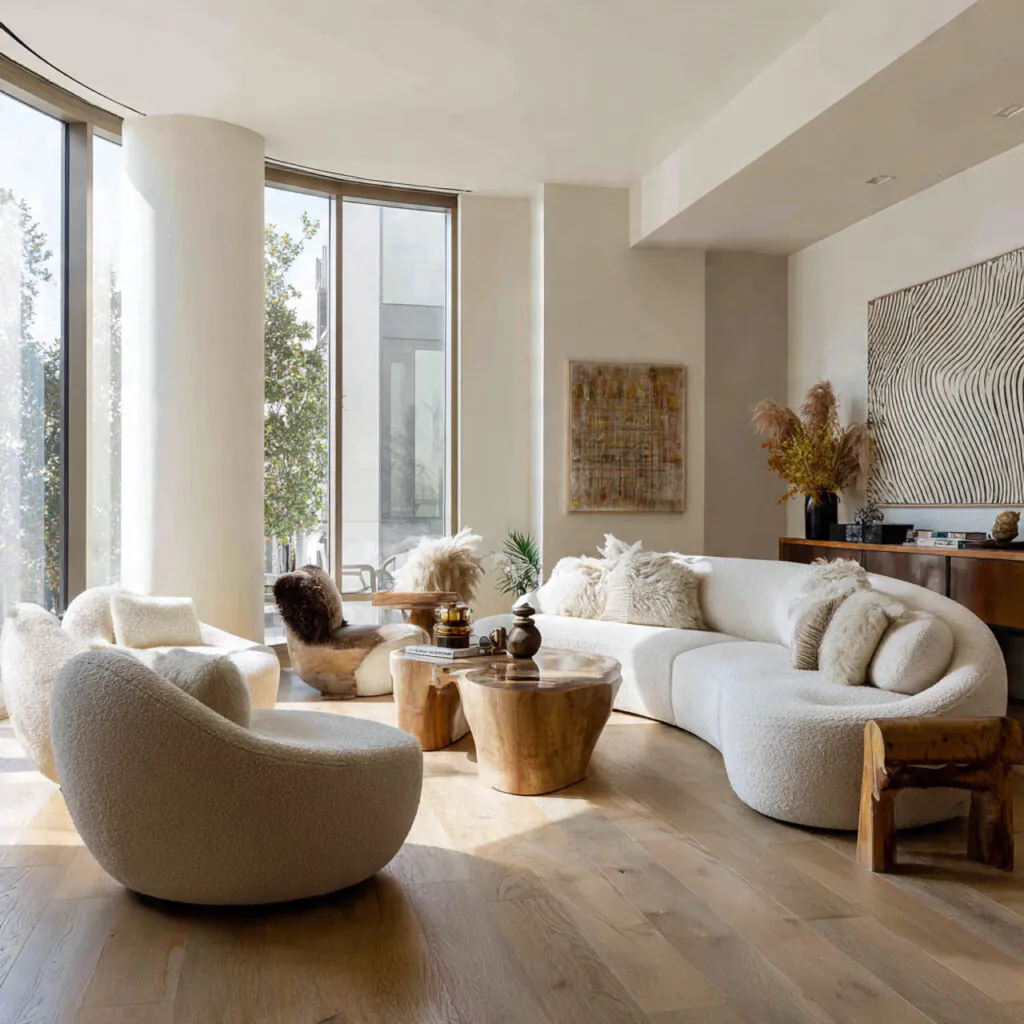 Curved Furniture Living Room Makeover Ideas