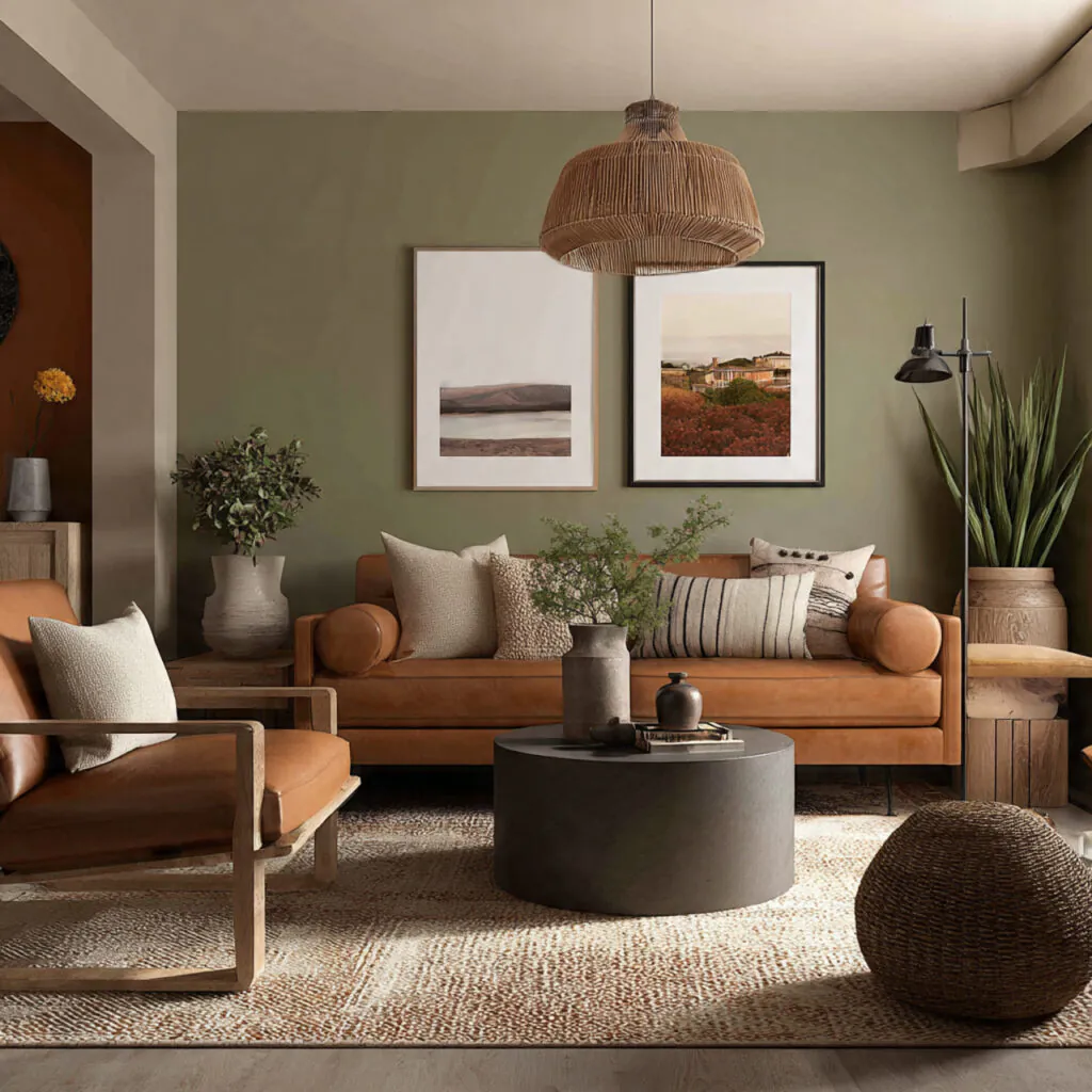 Earth-Tone Living Room Makeover Ideas