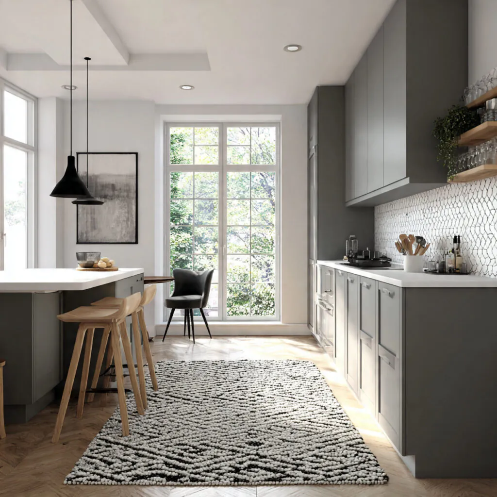 Monochrome Kitchen Rugs Ideas