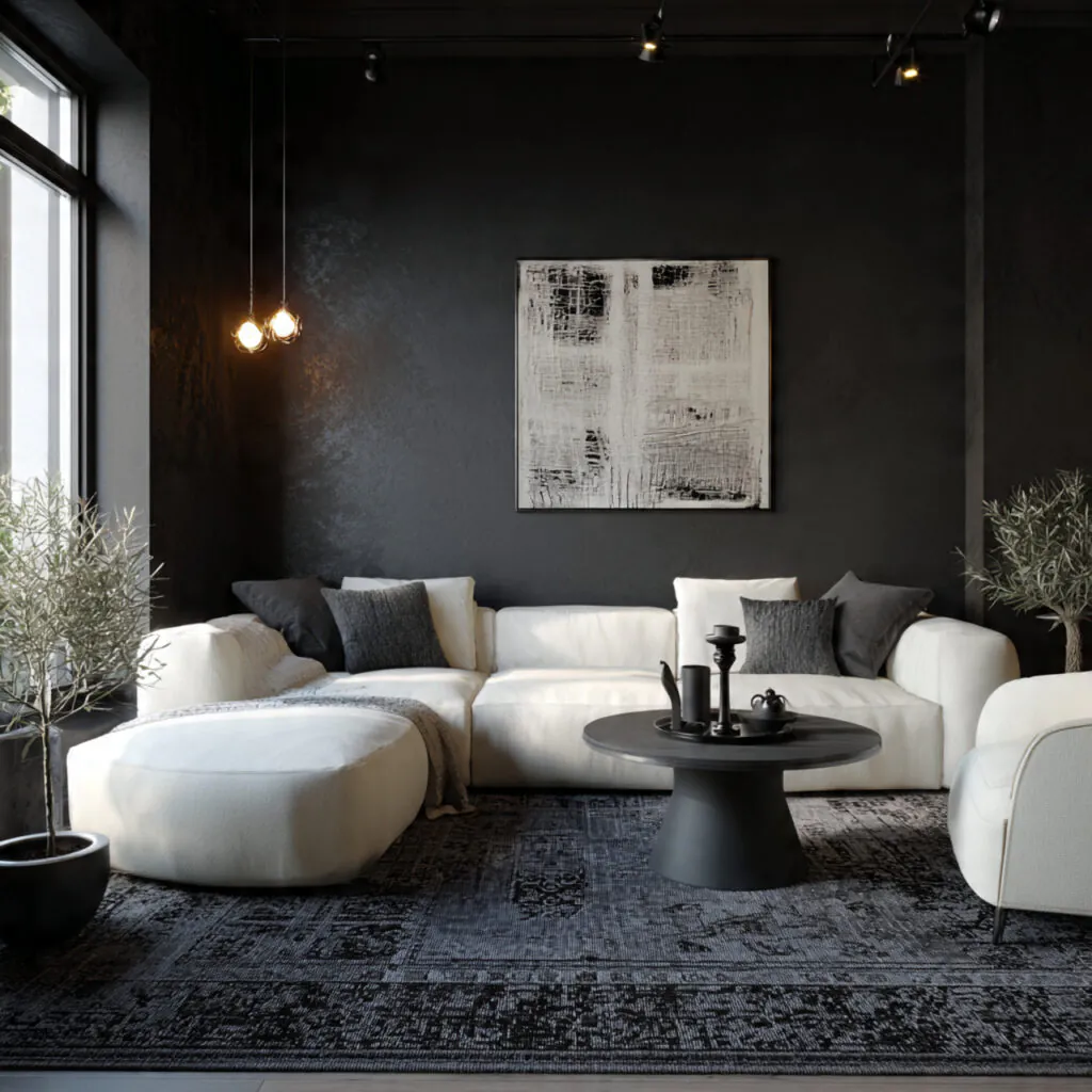 Monochrome Living Room Makeover Ideas