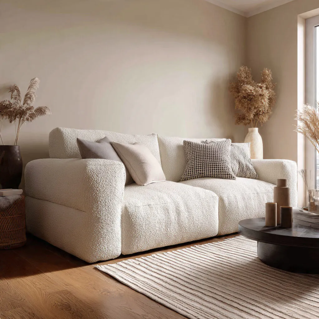 Textured Fabric Minimalist Sofa Ideas