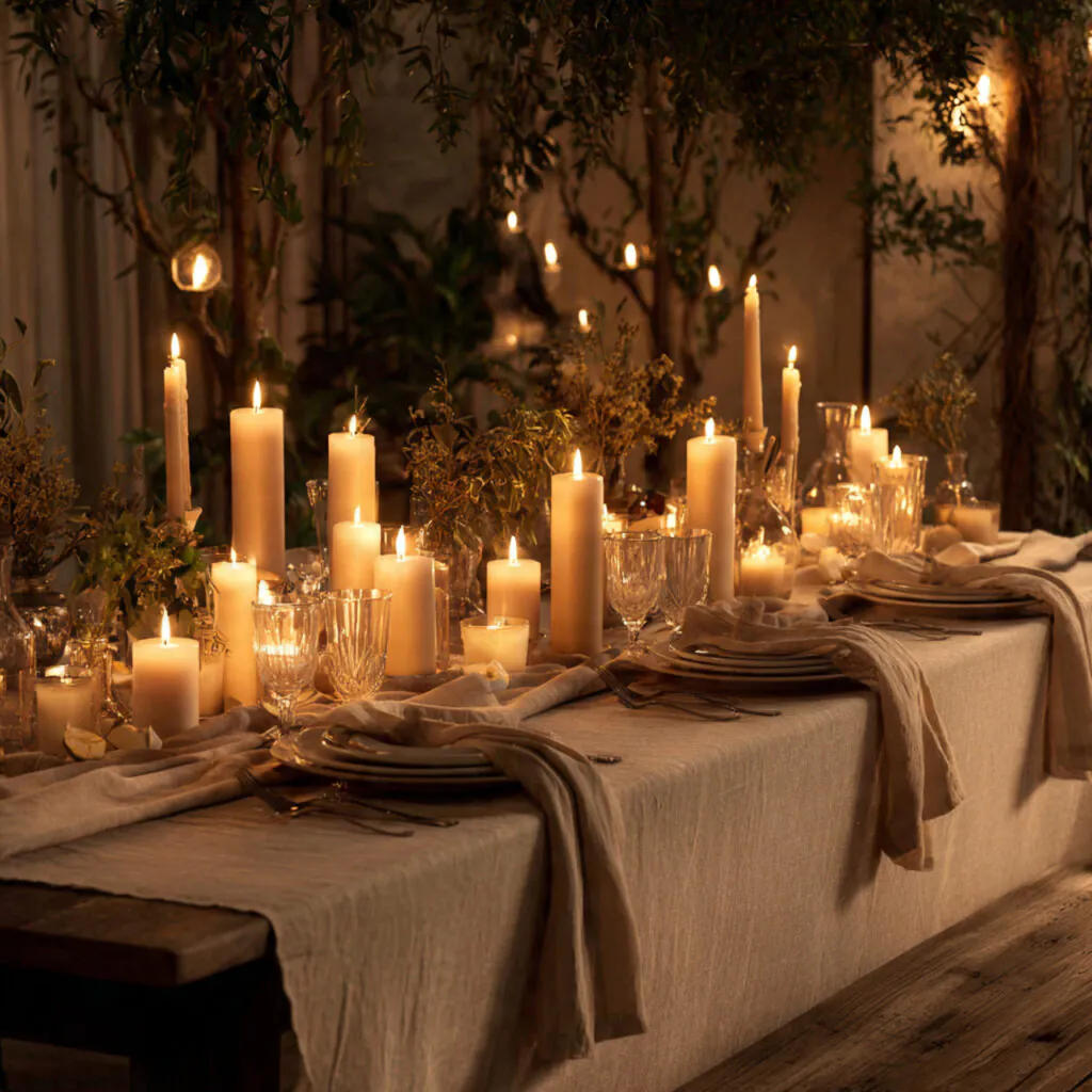28 Party Table Setup Ideas for Stunning Celebrations 11 Candlelight Table Decor Ideas