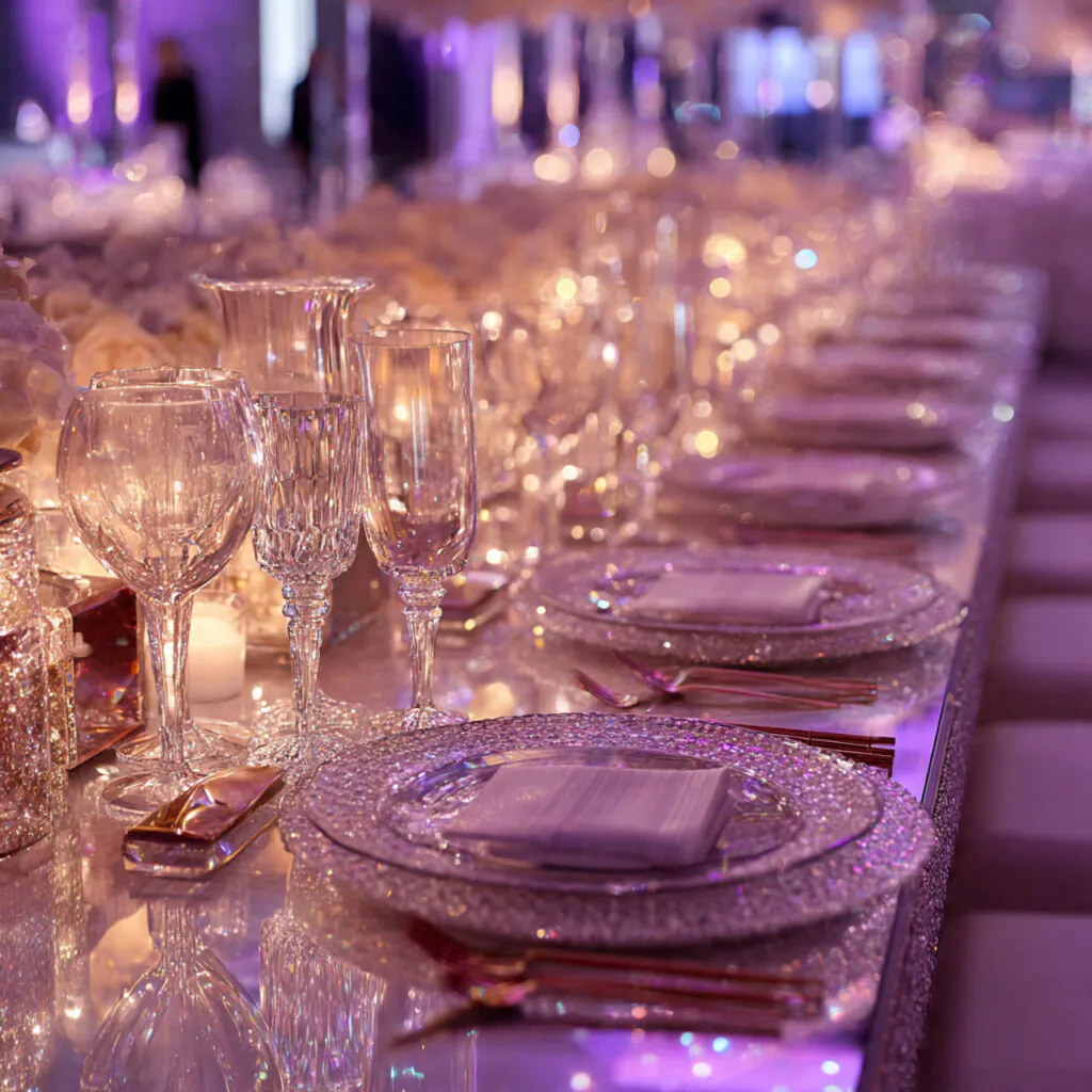 28 Party Table Setup Ideas for Stunning Celebrations 25 Luxury Crystal and Glass Table Ideas