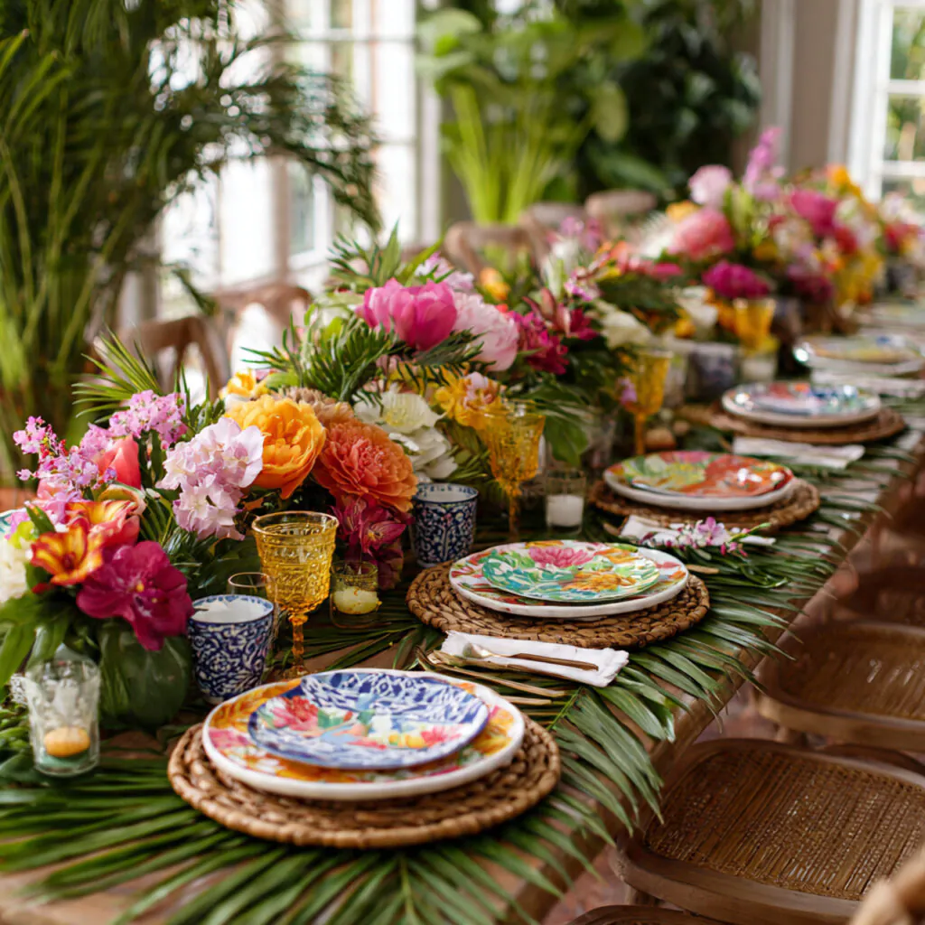 28 Party Table Setup Ideas for Stunning Celebrations 12 Tropical Theme Table Ideas