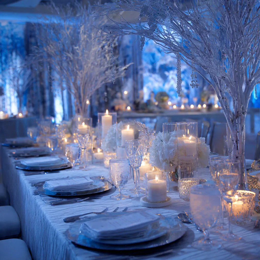 28 Party Table Setup Ideas for Stunning Celebrations 19 Winter Wonderland Table Ideas