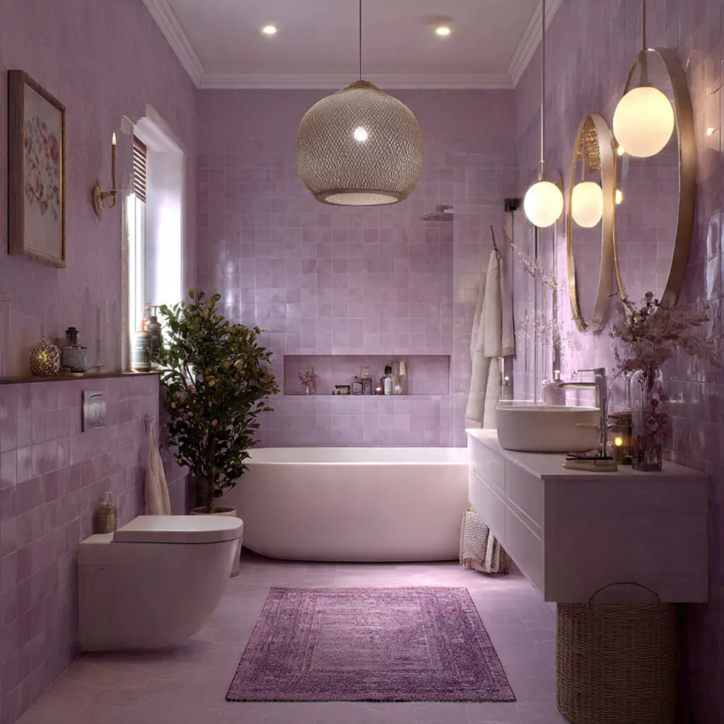 Lavender and Soft Purple Bathroom Ideas